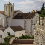The view of the Igreja de Santa Maria do Castelo from Tavira Castle, Tavira.
