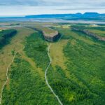 Ásbyrgi Canyon near Husavik in northern Iceland.