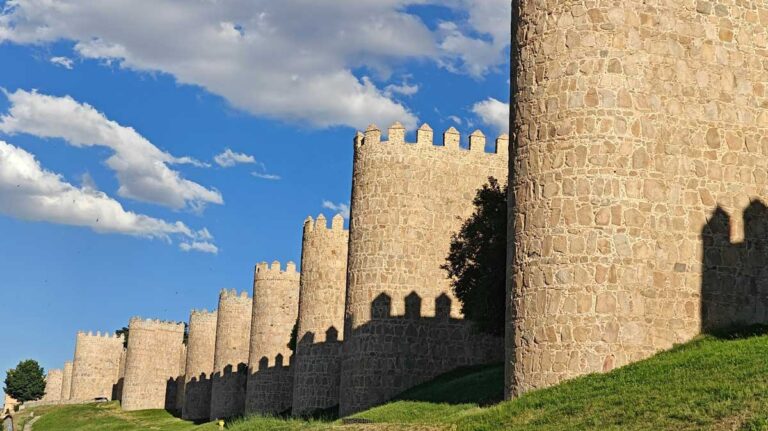 The Avila City Walls in Avila, Castile and Leon.