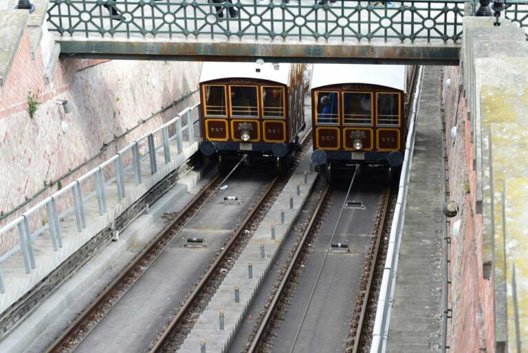 The Budapest Castle Funicular in Budapest, Hungary.