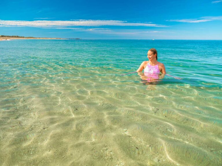 Bundegi Beach in Exmouth, Western Australia.