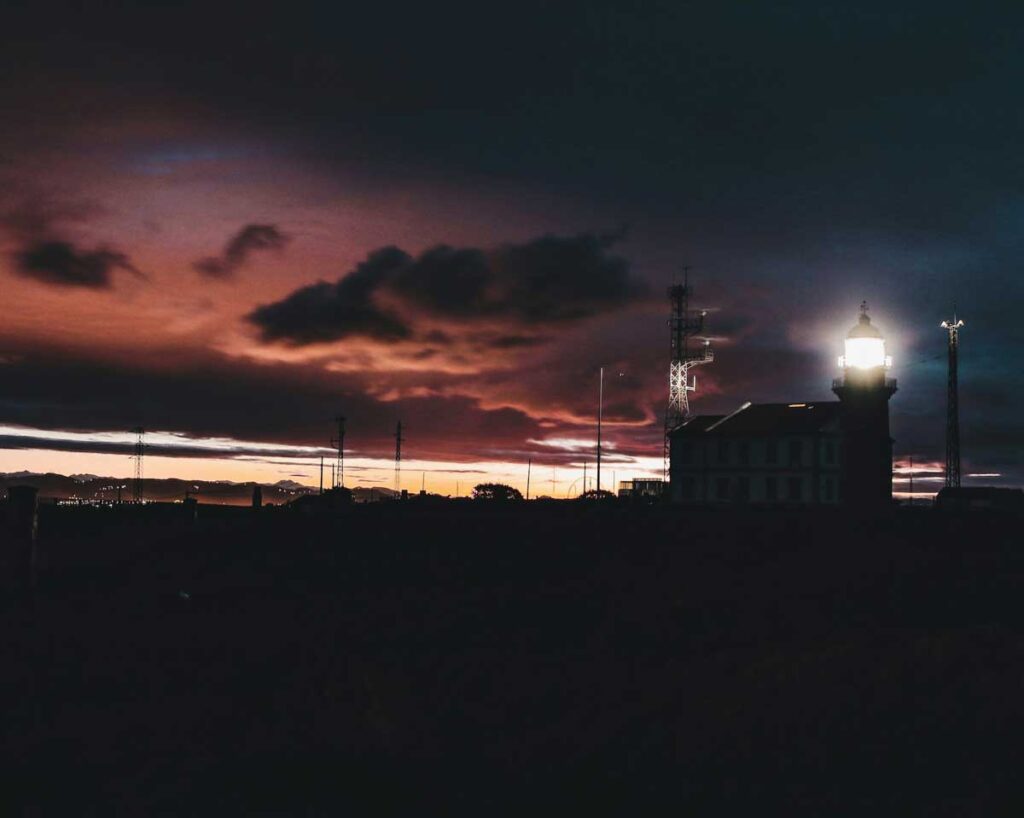 The Cabo Penas lighthouse in Asturias, Spain.