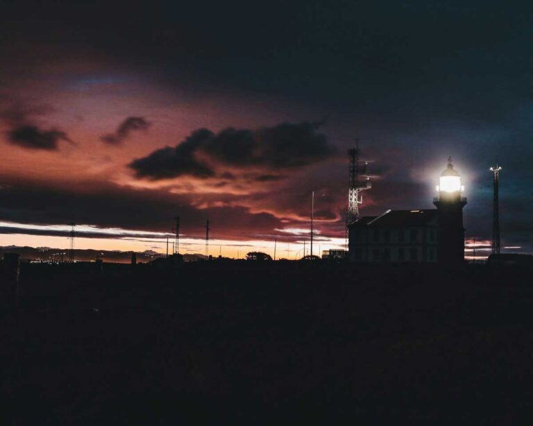 The Cabo Penas lighthouse in Asturias, Spain.
