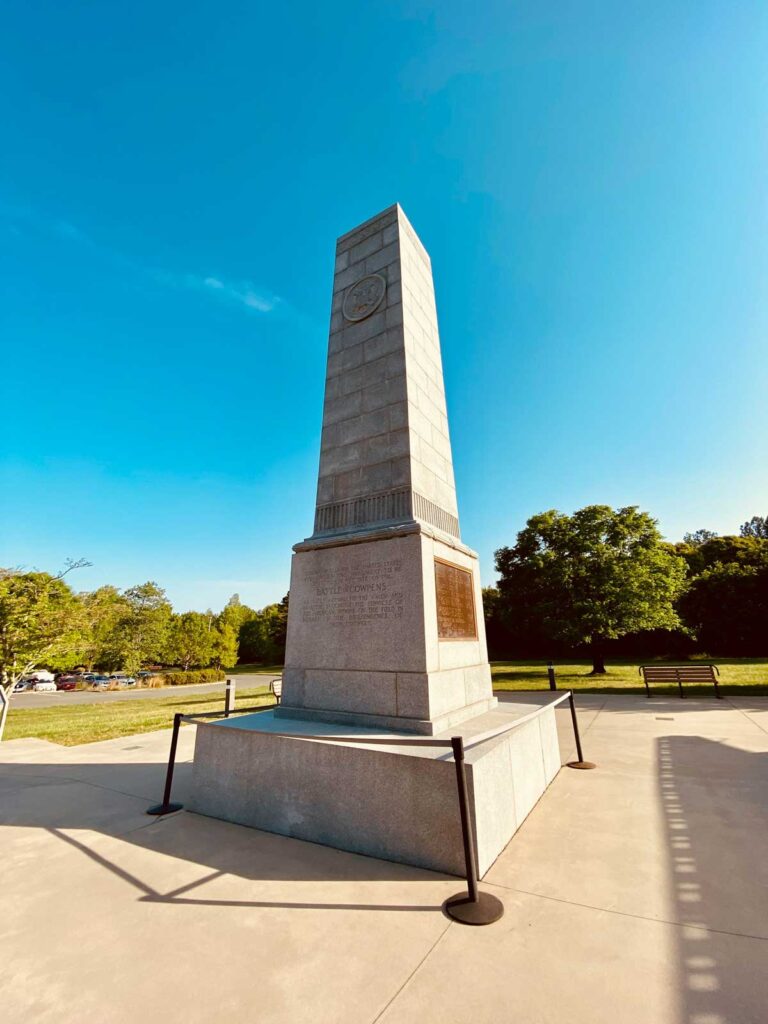 The monument at Cowpens National Battlefield, South Carolina.
