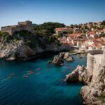 Sea kayakers in Dubrovnik, Croatia.
