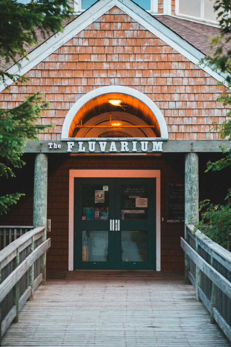 The entrance to the Fluvarium in St John's, Canada.