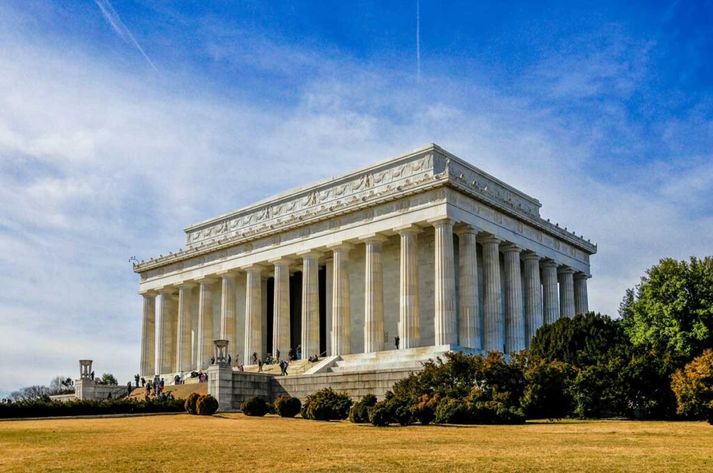 The Lincoln Memorial in Washington DC.