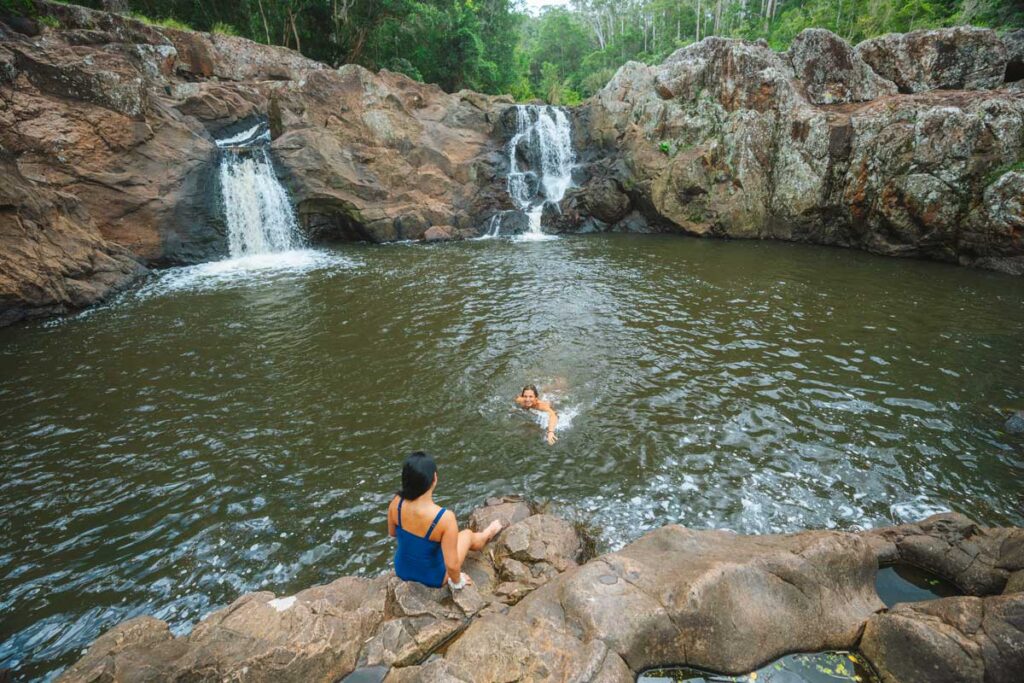Wappa Falls in Yandina on Queensland's Sunshine Coast.