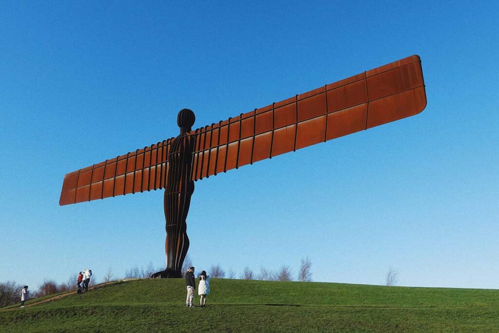 The Angel of the North near Newcastle, North-East England