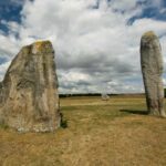 The Avebury Stone Circle in Wiltshire, South-West England.