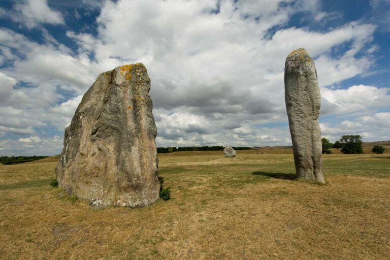 The Avebury Stone Circle in Wiltshire, South-West England.