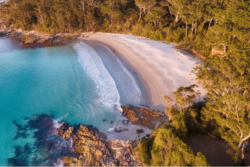 Blenheim Beach in Jervis Bay, New South Wales.