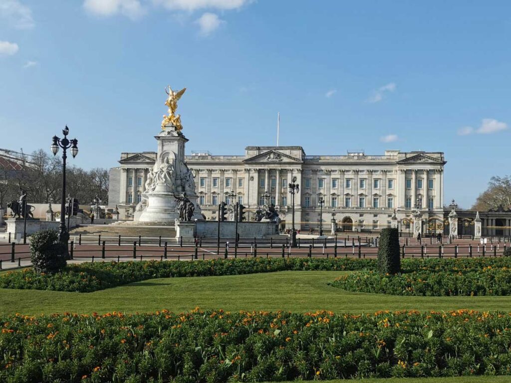 Buckingham Palace in London.