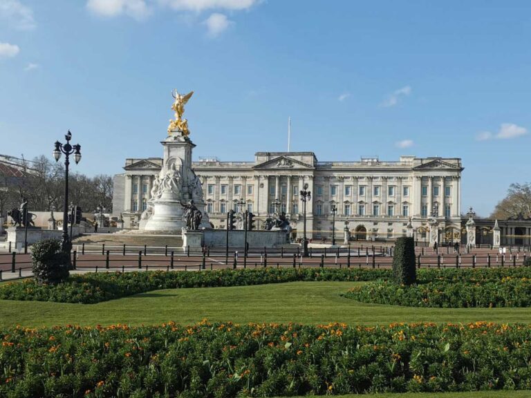 Buckingham Palace in London.