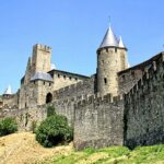 Carcassonne Castle in Carcassonne, France.
