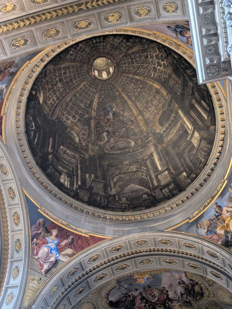 The fake dome at the Church of St Ignatius in Rome.