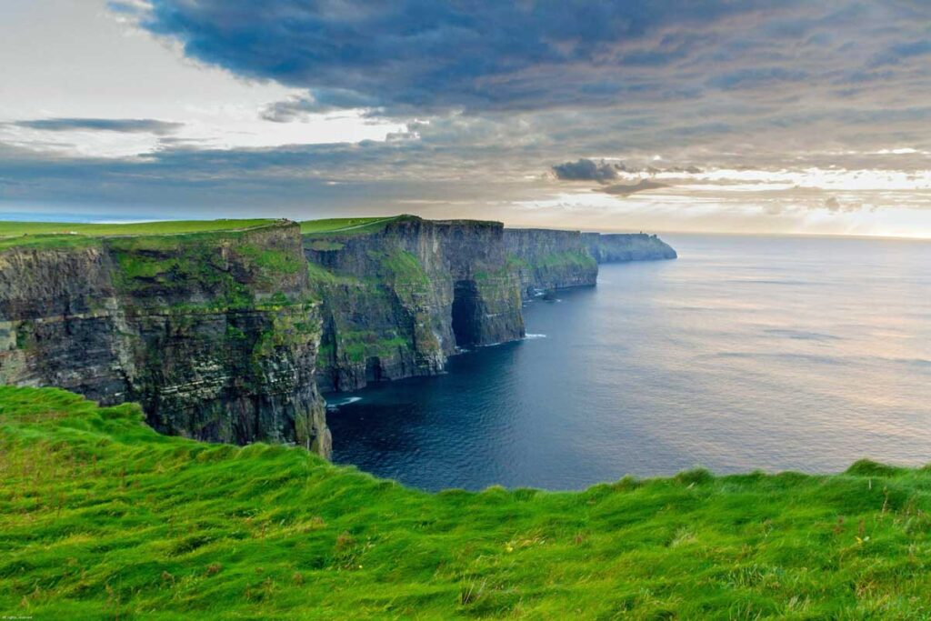 The Cliffs of Moher in County Clare, Ireland.