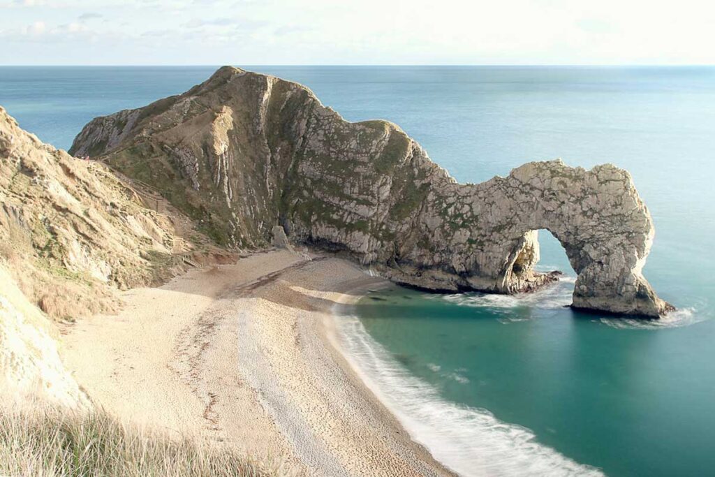 Durdle Door in Dorset, England.