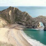 Durdle Door in Dorset, England.
