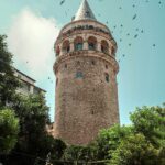 The Galata Tower in Istanbul, Turkey.