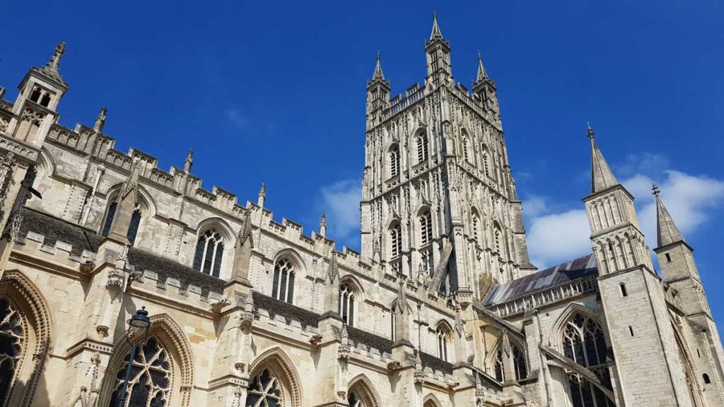 Gloucester Cathedral in Gloucestershire, England.