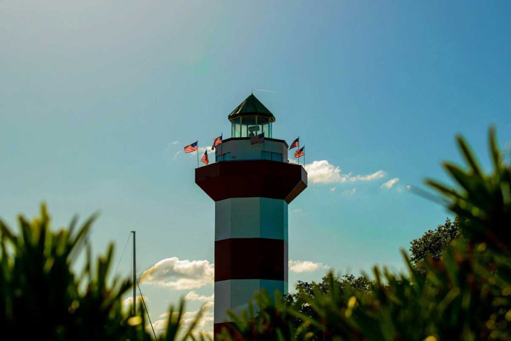 The Harbour Town Lighthouse on Hilton Head Island, South Carolina.