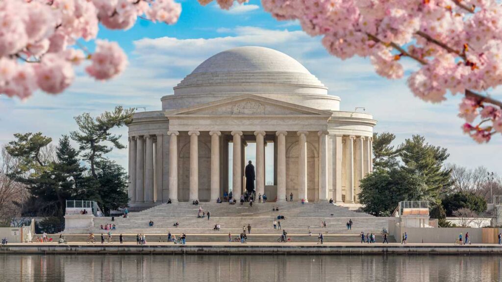 The Jefferson Memorial in Washington DC.