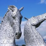 The Kelpies in Falkirk, Scotland.