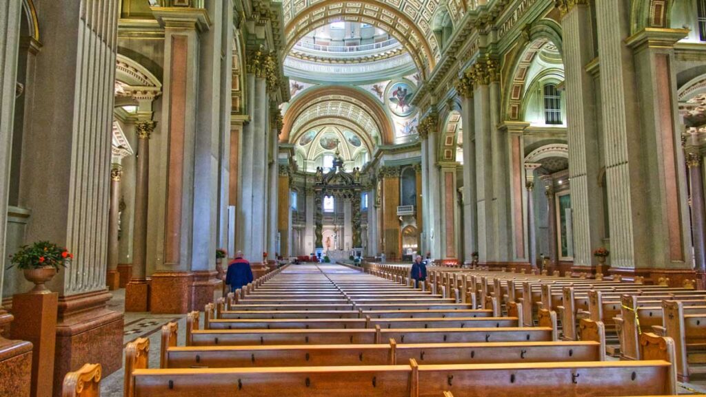 The Mary Queen of the World Cathedral in Montreal, Canada.