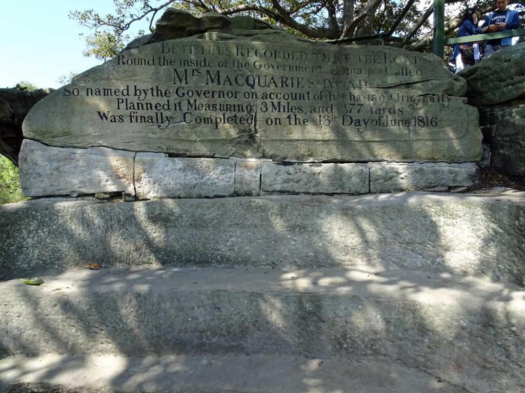 Mrs Macquarie's Chair in Sydney, New South Wales.