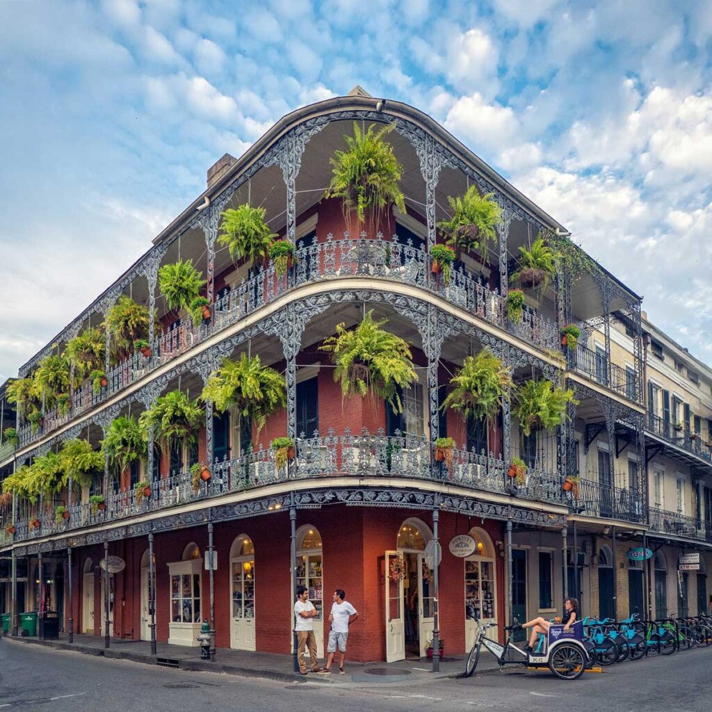 The French Quarter in New Orleans, Louisiana.