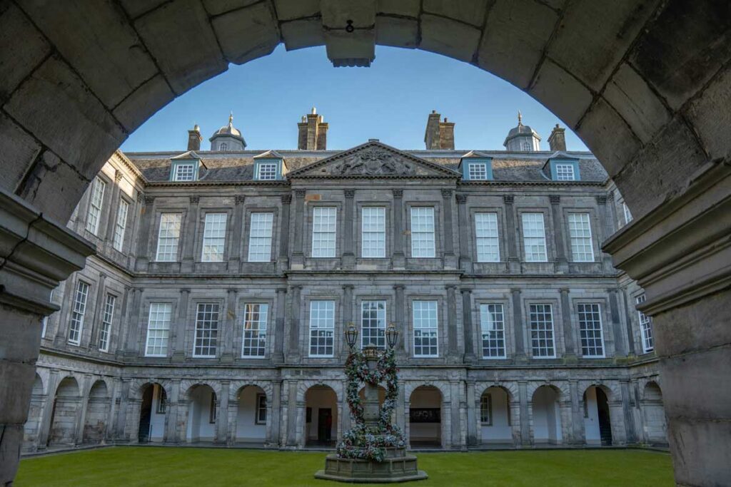 The Palace of Holyroodhouse in Edinburgh, Scotland.