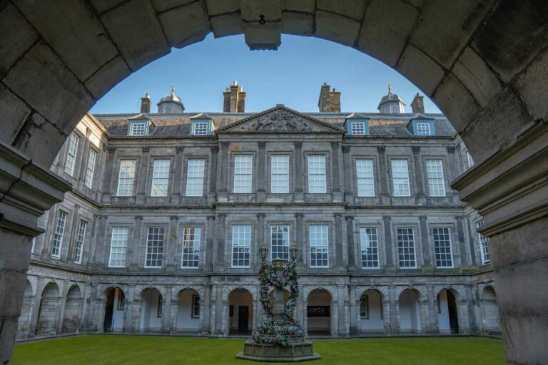 The Palace of Holyroodhouse in Edinburgh, Scotland.