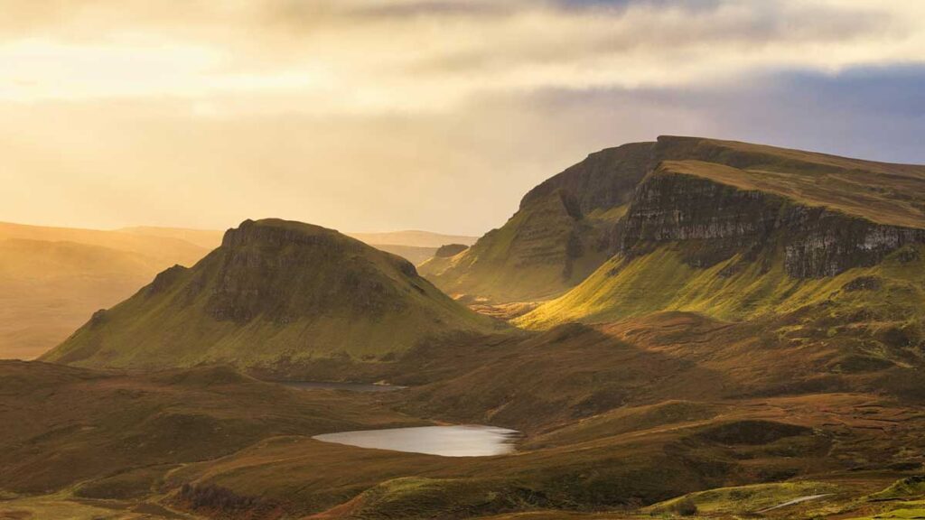 The Quiraing on the Isle of Skye, Scotland.