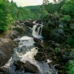 Rogie Falls in the Scottish Highlands.
