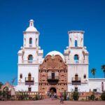 The San Xavier del Bac Mission near Tucson, Arizona.