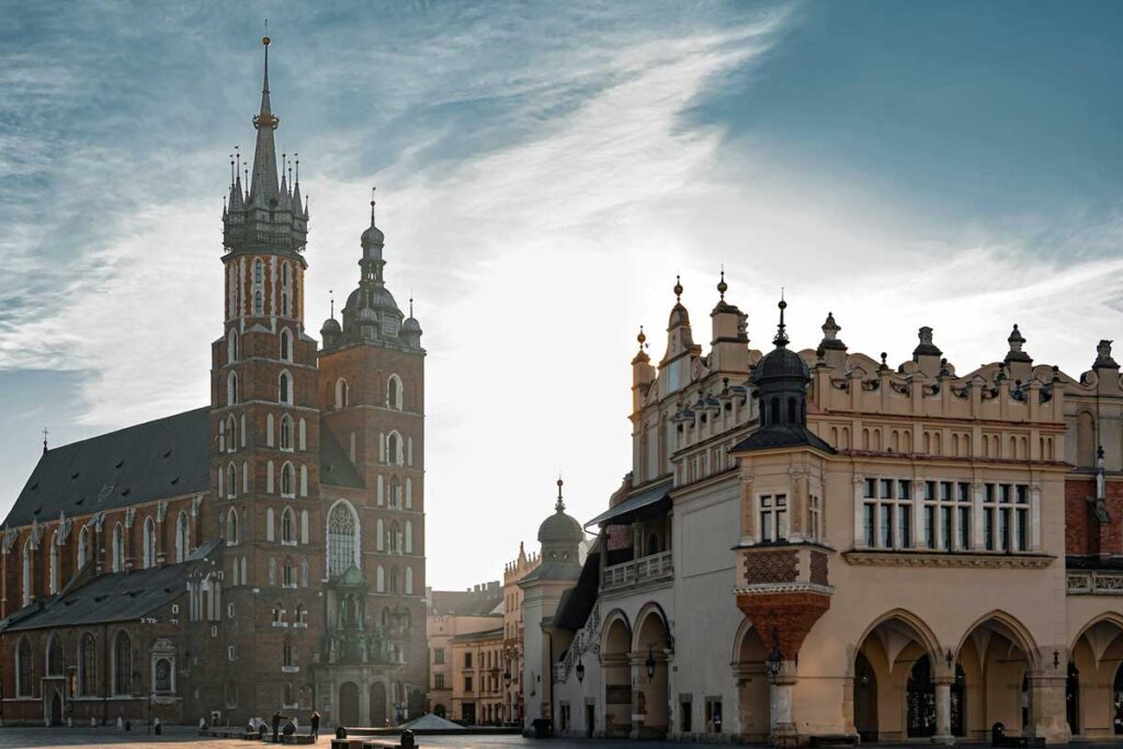 St Mary's Basilica on Reynek Glowny, Krakow.