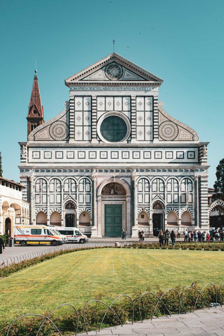 The Basilica of Santa Maria Novella in Florence, Italy.