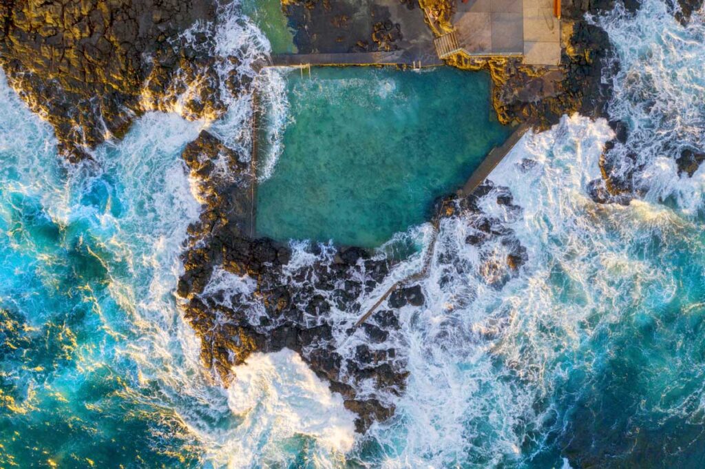 Blowhole Point Ocean Pool in Kiama, New South Wales.