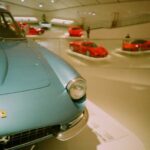 Inside the Enzo Ferrari Museum in Modena, Italy.