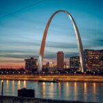 The Gateway Arch in St Louis, Missouri.