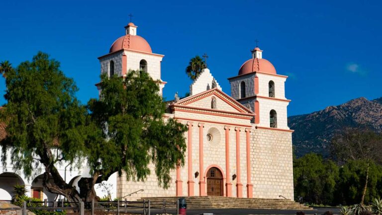 Old Mission Santa Barbara in Santa Barbara, California.
