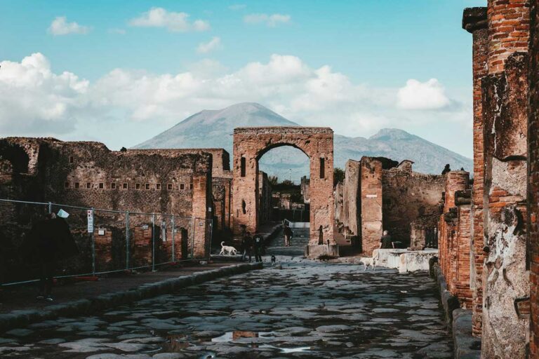 The ruins of Pompeii in Campania, Italy.