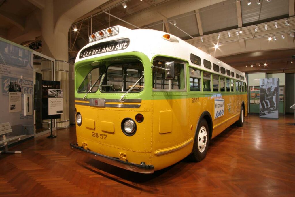 The Rosa Parks Bus at the Henry Ford in Dearborn, Michigan.