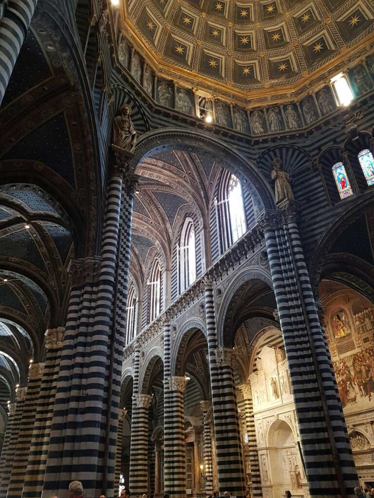 Inside Siena Cathedral in Siena, Tuscany.