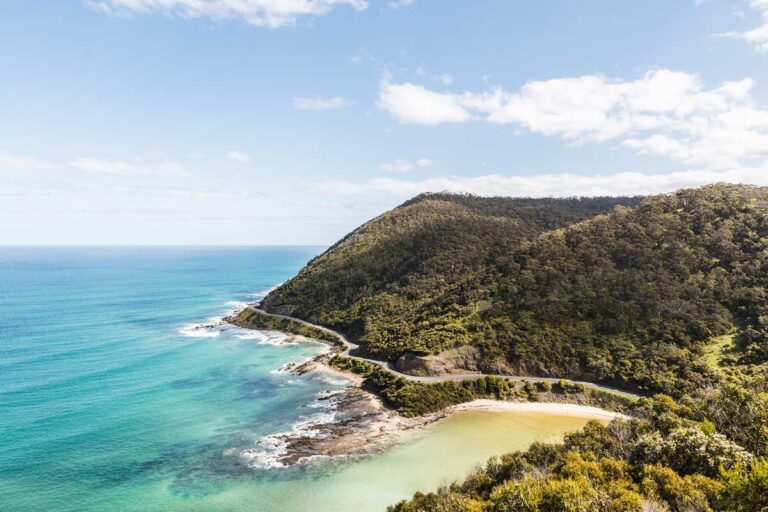 The View from Teddy's Lookout in Lorne, Victoria.