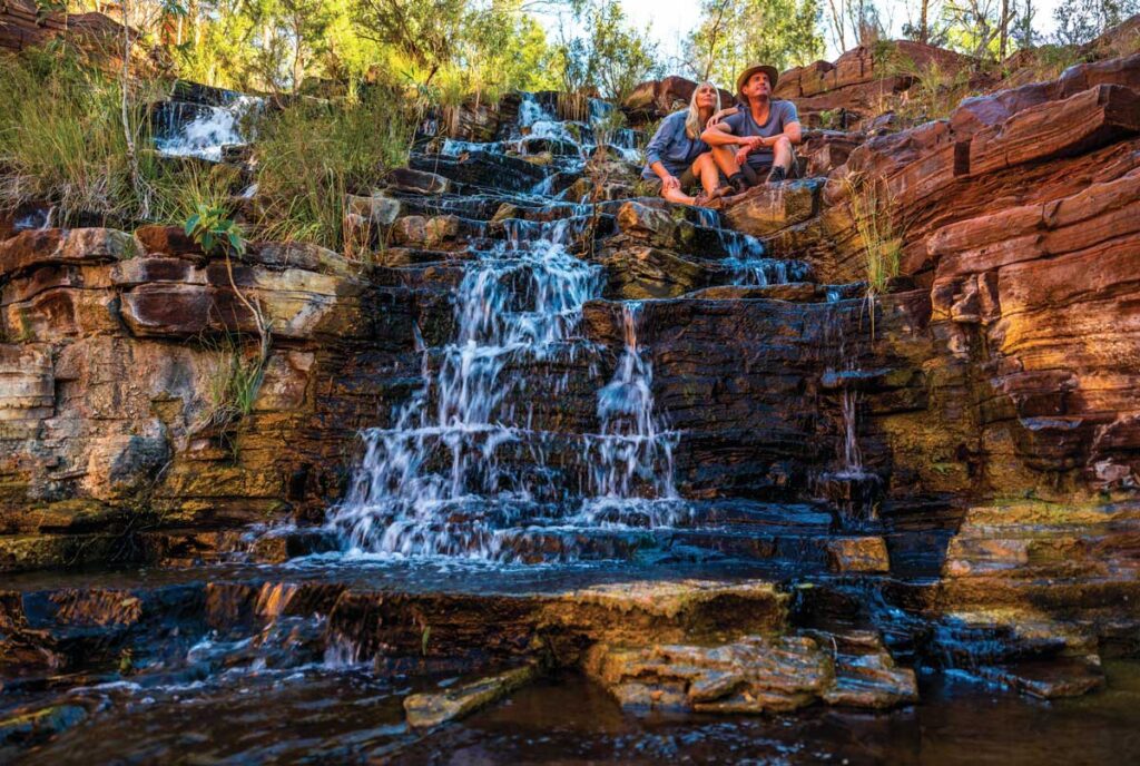 Fortescue Falls in Karijini National Park, Western Australia.