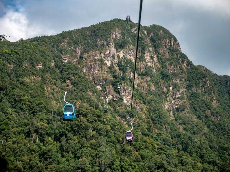 The Langkawi SkyCab cable car on Langkawi, Malaysia.