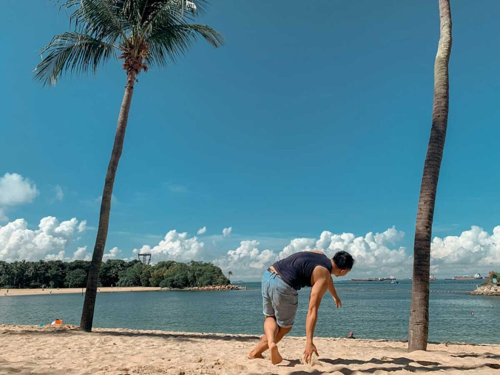 Palawan Beach on Sentosa Island, Singapore.