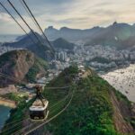 The Sugarloaf Mountain cable car in Rio De Janeiro, Brazil.